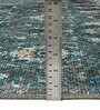 Teal Green Vintage Polyester 9' X 12' Machine Made Carpet