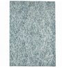Teal Wool Abstract 7' x 5' Hand tufted Carpet