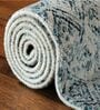Teal Wool Abstract 9' x 6' Hand tufted Carpet