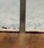 Teal Wool Abstract 9' x 6' Hand tufted Carpet