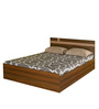 Teana Queen Size Bed with Storage in Classic Walnut Finish