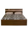 Teana Queen Size Bed with Storage in Classic Walnut Finish