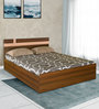 Teana Queen Size Bed with Storage in Classic Walnut Finish