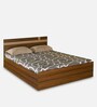 Teana Queen Size Bed with Storage in Classic Walnut Finish