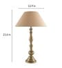 Teardrop Gold Brushed Lamp With Golden Shade