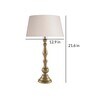 Teardrop Gold Brushed Lamp With Khadi Shade