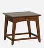 Tectona Latin Teak Wood Bedside Table in Scratch Resistant Provincial Teak Finish With Drawer
