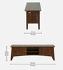 Tectona Teak Wood TV Console in Scratch Resistant Provincial Teak Finish For TVs Up To 55"