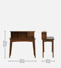 Tectona Latin Teak Wood Writing Table in Scratch Resistant Provincial Teak Finish