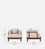 Tectona Teak Wood 1 Seater Sofa In Natural Glazed Finish Tectona Teak Wood 1 Seater Sofa In Natural Glazed Finish