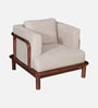 Tectona Teak Wood 1 Seater Sofa In Natural Glazed Finish Tectona Teak Wood 1 Seater Sofa In Natural Glazed Finish