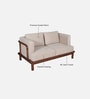 Tectona Teak Wood 2 Seater Sofa In Natural Glazed Finish Tectona Teak Wood 2 Seater Sofa In Natural Glazed Finish