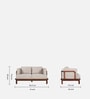 Tectona Teak Wood 2 Seater Sofa In Natural Glazed Finish Tectona Teak Wood 2 Seater Sofa In Natural Glazed Finish
