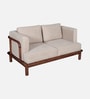 Tectona Teak Wood 2 Seater Sofa In Natural Glazed Finish Tectona Teak Wood 2 Seater Sofa In Natural Glazed Finish