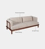 Tectona Teak Wood 3 Seater Sofa In Natural Glazed Finish Tectona Teak Wood 3 Seater Sofa In Natural Glazed Finish