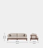 Tectona Teak Wood 3 Seater Sofa In Natural Glazed Finish Tectona Teak Wood 3 Seater Sofa In Natural Glazed Finish