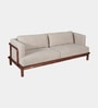 Tectona Teak Wood 3 Seater Sofa In Natural Glazed Finish Tectona Teak Wood 3 Seater Sofa In Natural Glazed Finish