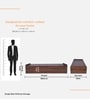 Den Single Size Bed in Columbian Walnut Finish with Box Storage