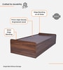 Den Single Size Bed in Columbian Walnut Finish with Box Storage