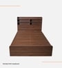 Teen Queen Sized Bed In Columbian Walnut Finish With Headboard & Box Storage