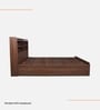Teen Queen Sized Bed In Columbian Walnut Finish With Headboard & Box Storage