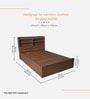 Teen Queen Sized Bed In Columbian Walnut Finish With Headboard & Box Storage