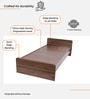 Teen Single Bed in Columbian Walnut Finish