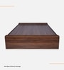 Domira Teen Queen Sized Bed With Box Storage in Columbian Walnut Finish 
