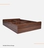 Domira Teen Queen Sized Bed With Box Storage in Columbian Walnut Finish 