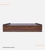 Domira Teen Queen Sized Bed With Box Storage in Columbian Walnut Finish 