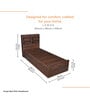 Den Single Size Bed in Columbian Walnut Finish with Headboard &  Box Storage