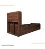 Den Single Size Bed in Columbian Walnut Finish with Headboard &  Box Storage