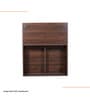 Den Single Size Bed in Columbian Walnut Finish with Headboard &  Box Storage