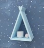 Teepee Triangle Kids wall shelf in Blue Colour Teepee Triangle Kids wall shelf in Blue Colour