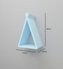 Teepee Triangle Kids wall shelf in Blue Colour Teepee Triangle Kids wall shelf in Blue Colour