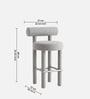 Teervon Classic Bar Stool In Ivory Colour