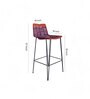 Tella Metal Bar Stool in Red And Gold Colour