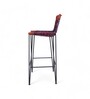 Tella Metal Bar Stool in Red And Gold Colour