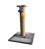 Cat Scratching Post 2 Ft In Grey Colour With Brown Rope