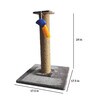 Cat Scratching Post 2 Ft In Grey Colour With Brown Rope