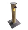 Cat Scratching Post 3 Ft In Grey Colour With Brown Rope