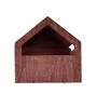 Wall Mounted Birch Plywood Cat House In Dark Brown