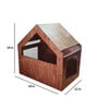 Wall Mounted Birch Plywood Cat House In Dark Brown