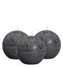 Temple Mogra Set Of 3 Black Wax Decorative Candles