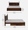 Tenaya Sheesham King Size Bed In Scratch Resistant Provincial Teak Finish With Drawer Storage