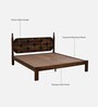 Tenaya Sheesham King Size Bed In Scratch Resistant Provincial Teak Finish