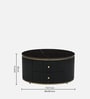 Teran Mango Wood Round Coffee Table In Black Duco Paint Finish With Black Marble Top
