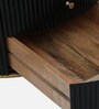 Teran Mango Wood Round Coffee Table In Black Duco Paint Finish With White Marble Top