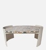 Terazzo Metal Coffee Table in White & Cream Colour