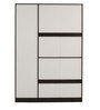 Terence 3 Door Wardrobe With Mirror in Wenge & Natural Ebony Finish